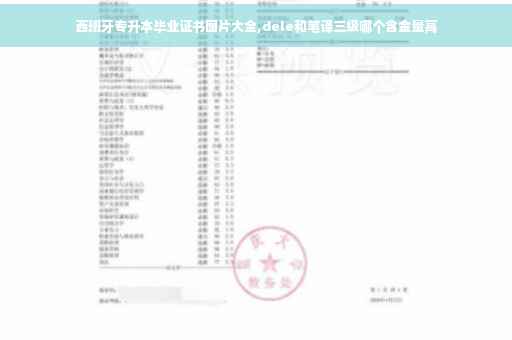 西班牙专升本毕业证书图片大全,dele和笔译三级哪个含金量高
