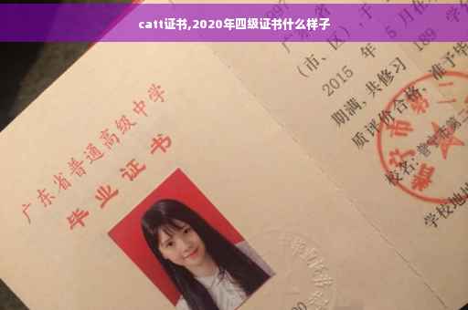 catt证书,2020年四级证书什么样子