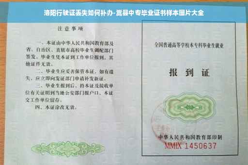 洛阳行驶证丢失如何补办-嵩县中专毕业证书样本图片大全