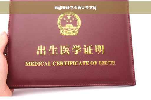 看那些证书不要大专文凭