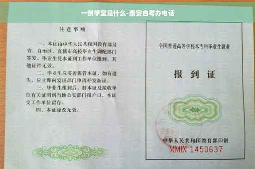 一创学堂是什么-泰安自考办电话