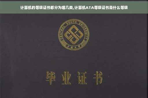 计算机的等级证书都分为哪几类,计算机ATA等级证书是什么等级
