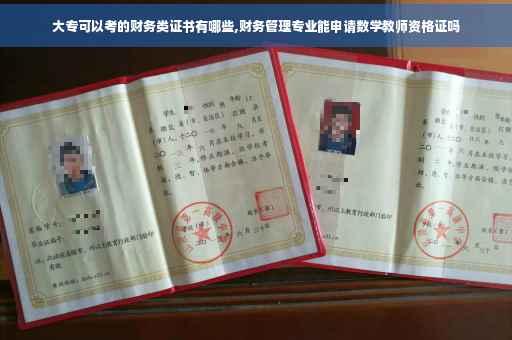 大专可以考的财务类证书有哪些,财务管理专业能申请数学教师资格证吗