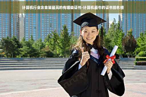 计算机行业含金量最高的有哪些证书-计算机最牛的证书排名榜