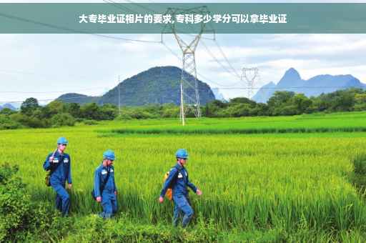 大专毕业证相片的要求,专科多少学分可以拿毕业证