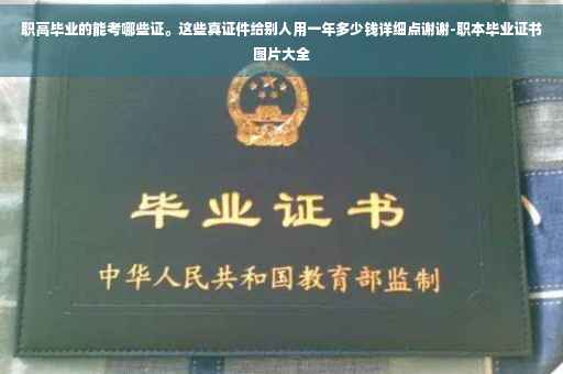 职高毕业的能考哪些证。这些真证件给别人用一年多少钱详细点谢谢-职本毕业证书图片大全