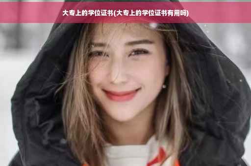 大专上的学位证书(大专上的学位证书有用吗)
