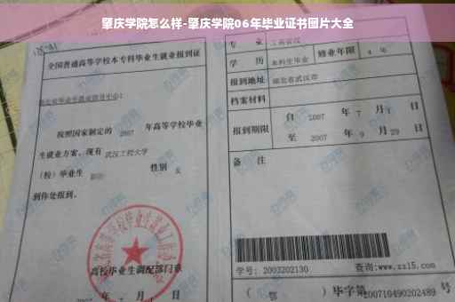 肇庆学院怎么样-肇庆学院06年毕业证书图片大全