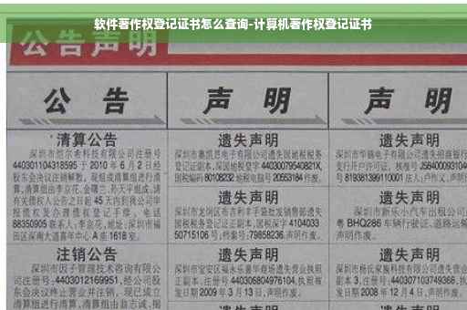 软件著作权登记证书怎么查询-计算机著作权登记证书