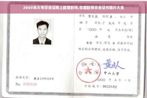 2000年大专毕业证网上能查到吗,在哪能看毕业证书图片大全
