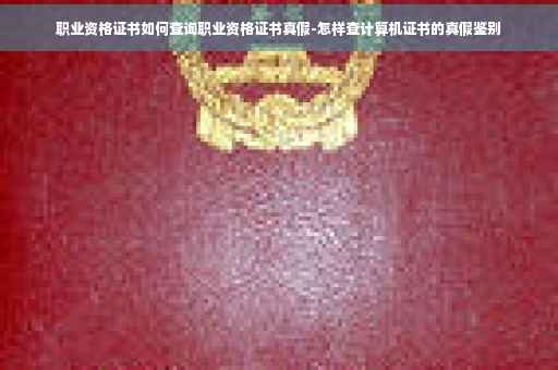 职业资格证书如何查询职业资格证书真假-怎样查计算机证书的真假鉴别