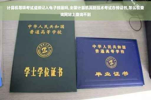 计算机等级考试成绩记入电子档案吗,全国计算机高新技术考试合格证书,怎么在查询网站上查询不到