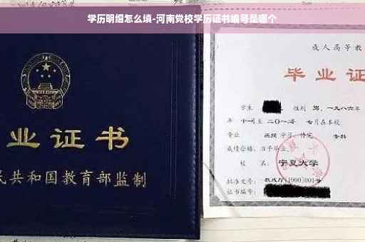 学历明细怎么填-河南党校学历证书编号是哪个