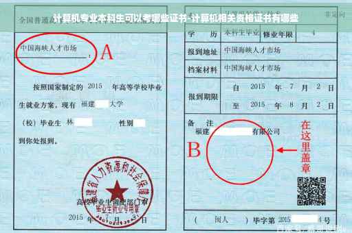 计算机专业本科生可以考哪些证书-计算机相关资格证书有哪些