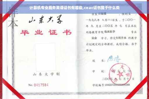 计算机专业商务英语证书有哪些,ceac证书属于什么类