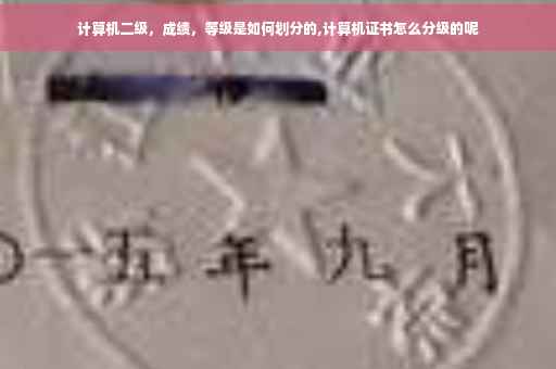 计算机二级，成绩，等级是如何划分的,计算机证书怎么分级的呢