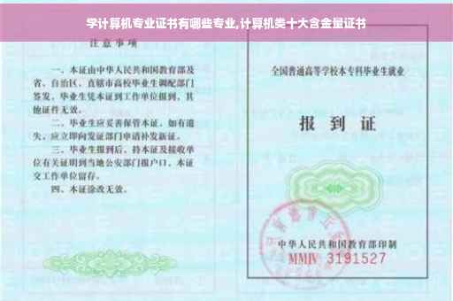 学计算机专业证书有哪些专业,计算机类十大含金量证书 学计算机专业证书有哪些专业,计算机类十大含金量证书