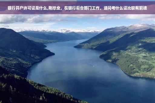 银行开户许可证是什么,刚毕业，在银行后台部门工作，请问考什么证比较有前途