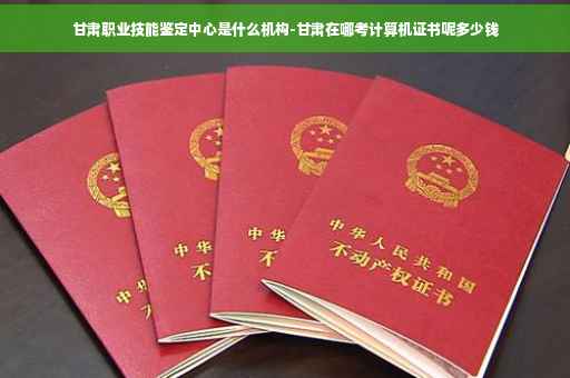 甘肃职业技能鉴定中心是什么机构-甘肃在哪考计算机证书呢多少钱