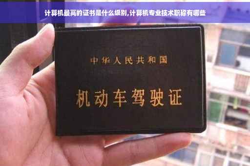 计算机最高的证书是什么级别,计算机专业技术职称有哪些
