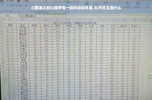 三国演义和红楼梦每一回的回目名称,牡丹花王是什么