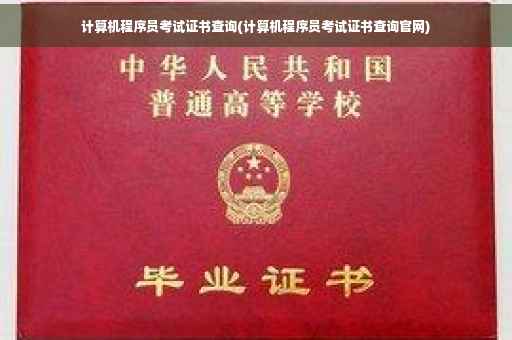 计算机程序员考试证书查询(计算机程序员考试证书查询官网)