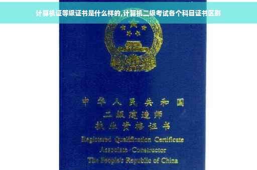 计算机证等级证书是什么样的,计算机二级考试各个科目证书区别