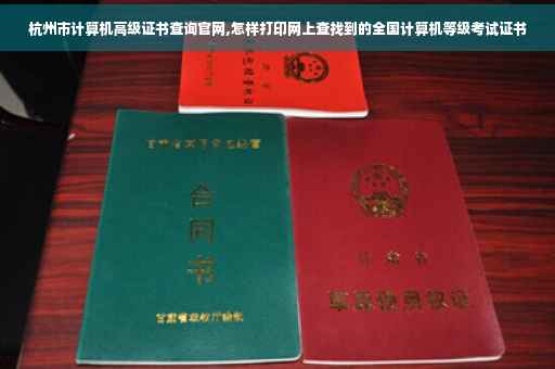 杭州市计算机高级证书查询官网,怎样打印网上查找到的全国计算机等级考试证书