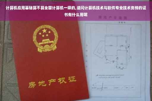 计算机应用基础算不算全国计算机一级的,请问计算机技术与软件专业技术资格的证书有什么用呢