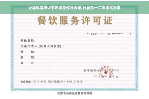计算机等级证书自考条件及要求,计算机一二级考试要求