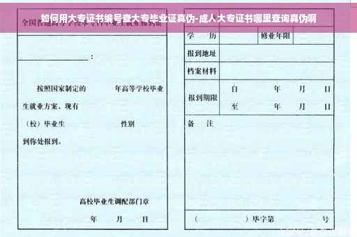 如何用大专证书编号查大专毕业证真伪-成人大专证书哪里查询真伪啊