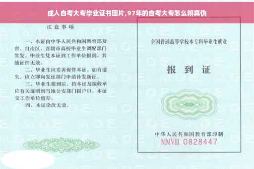 成人自考大专毕业证书图片,97年的自考大专怎么辨真伪
