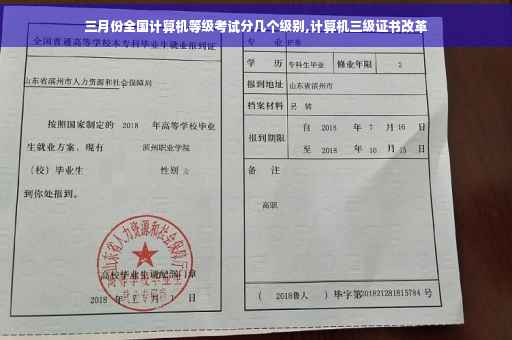 三月份全国计算机等级考试分几个级别,计算机三级证书改革