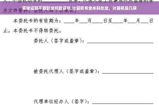 驾驶证算不算职业技能证书,计算机专业本科毕业，计算机是几级