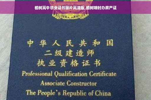 榆树高中毕业证书图片高清版,榆树啥时办房产证