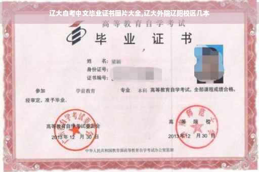 辽大自考中文毕业证书图片大全,辽大外院辽阳校区几本