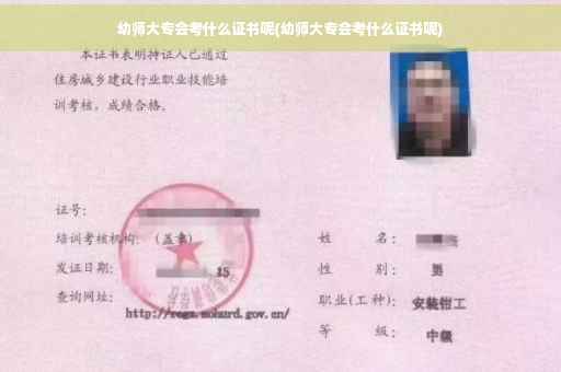 幼师大专会考什么证书呢(幼师大专会考什么证书呢)