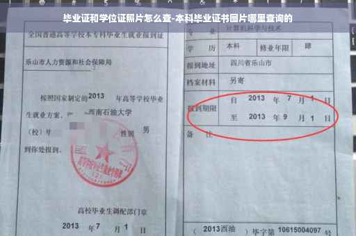 毕业证和学位证照片怎么查-本科毕业证书图片哪里查询的