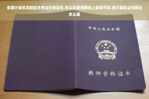 全国计算机高新技术考试合格证书,怎么在查询网站上查询不到,查计算机证书网址怎么查