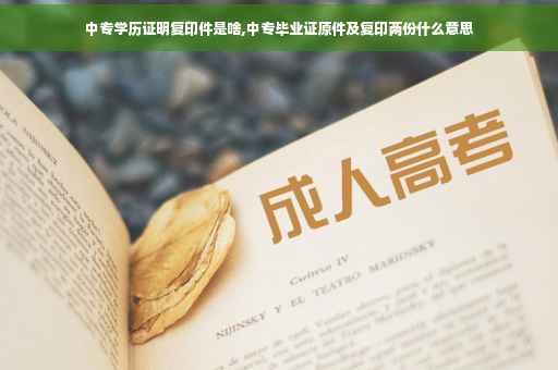 中专学历证明复印件是啥,中专毕业证原件及复印两份什么意思