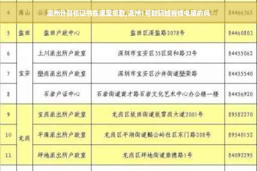 温州计算机证书在哪里领取,温州1号数码城有修电脑的吗