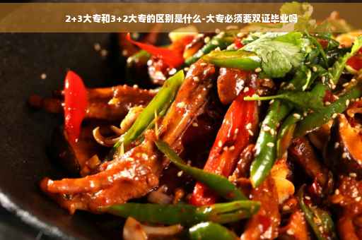 2+3大专和3+2大专的区别是什么-大专必须要双证毕业吗