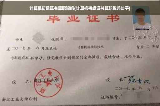 计算机初级证书算职称吗(计算机初级证书算职称吗知乎)