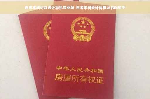 自考本科可以选计算机专业吗-自考本科要计算机证书吗知乎