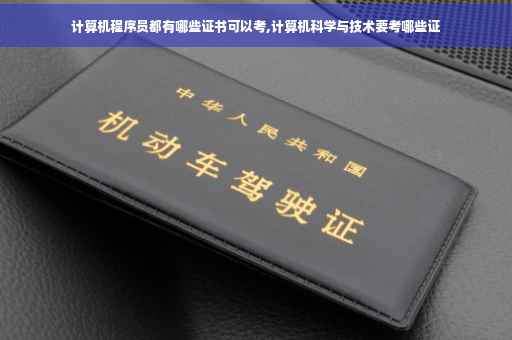 计算机程序员都有哪些证书可以考,计算机科学与技术要考哪些证