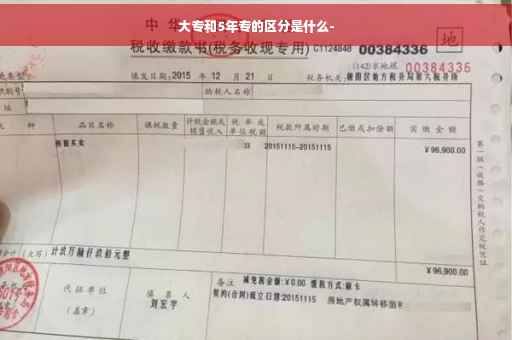 大专和5年专的区分是什么-