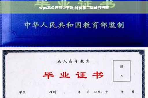 wps怎么扫描证书吗,计算机二级证书扫描