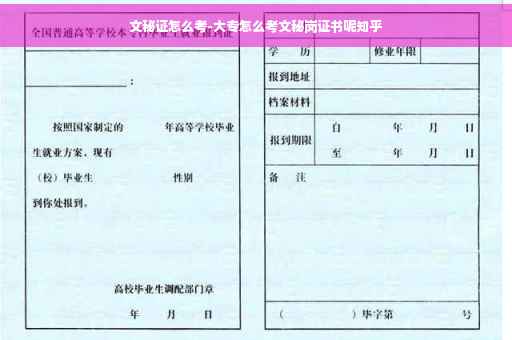 文秘证怎么考-大专怎么考文秘岗证书呢知乎