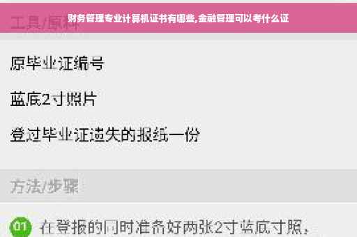 财务管理专业计算机证书有哪些,金融管理可以考什么证
