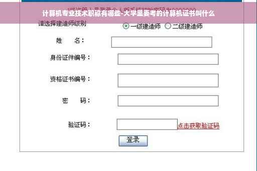 计算机专业技术职称有哪些-大学里要考的计算机证书叫什么